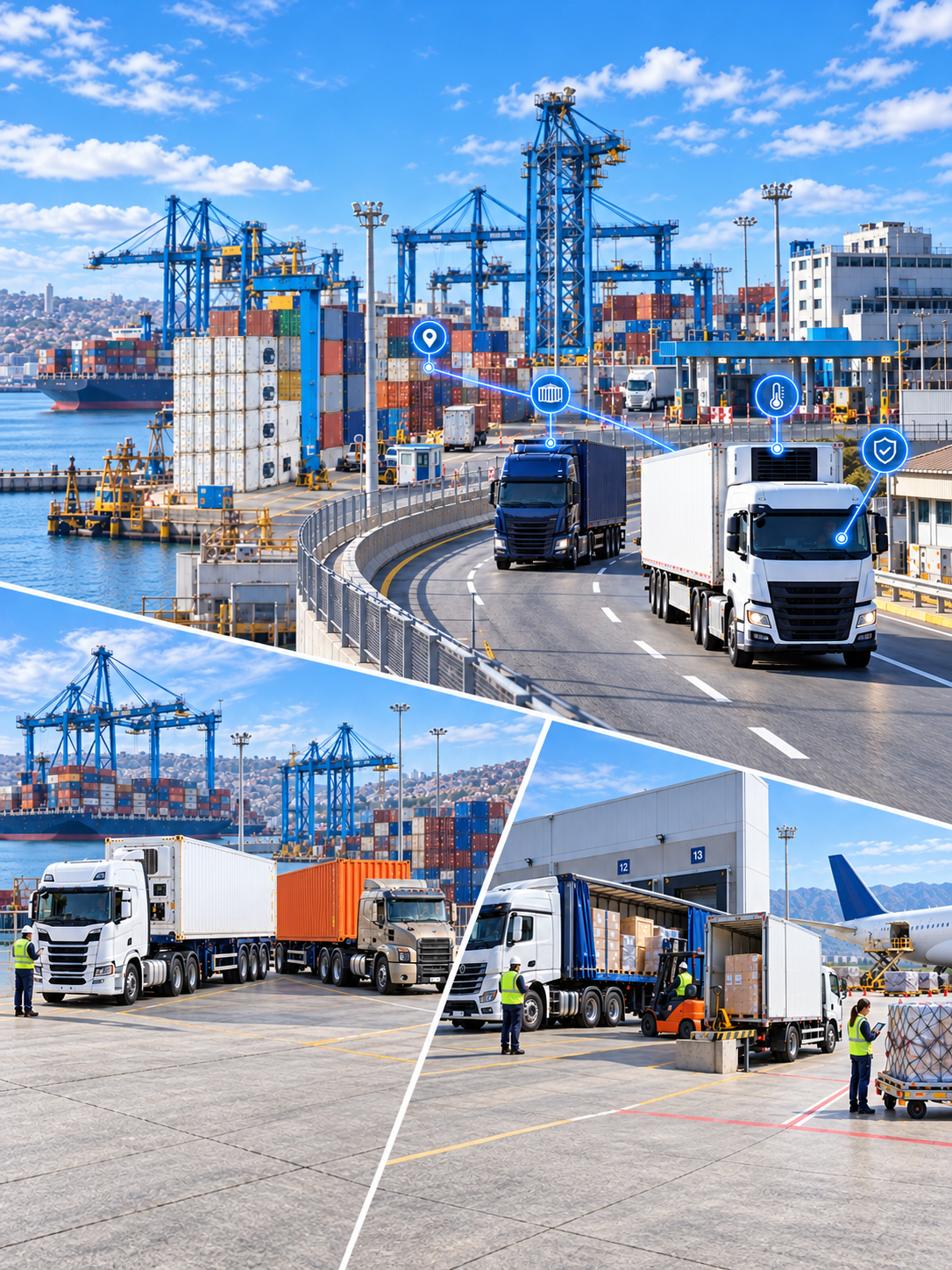 Transporte terrestre, carga fría, seca y consolidada